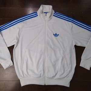 Adidas | Track Jacket White And Blue